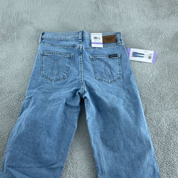 Calvin Klein Womens Straight Leg Blue Jeans Size 4 Denim Casual NWT 5775 - Picture 2 of 10